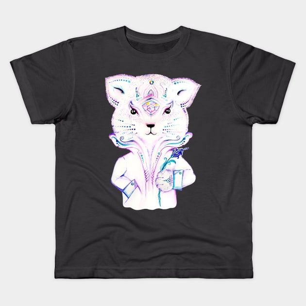 Arctic Fox Kids T-Shirt by Kudashkina